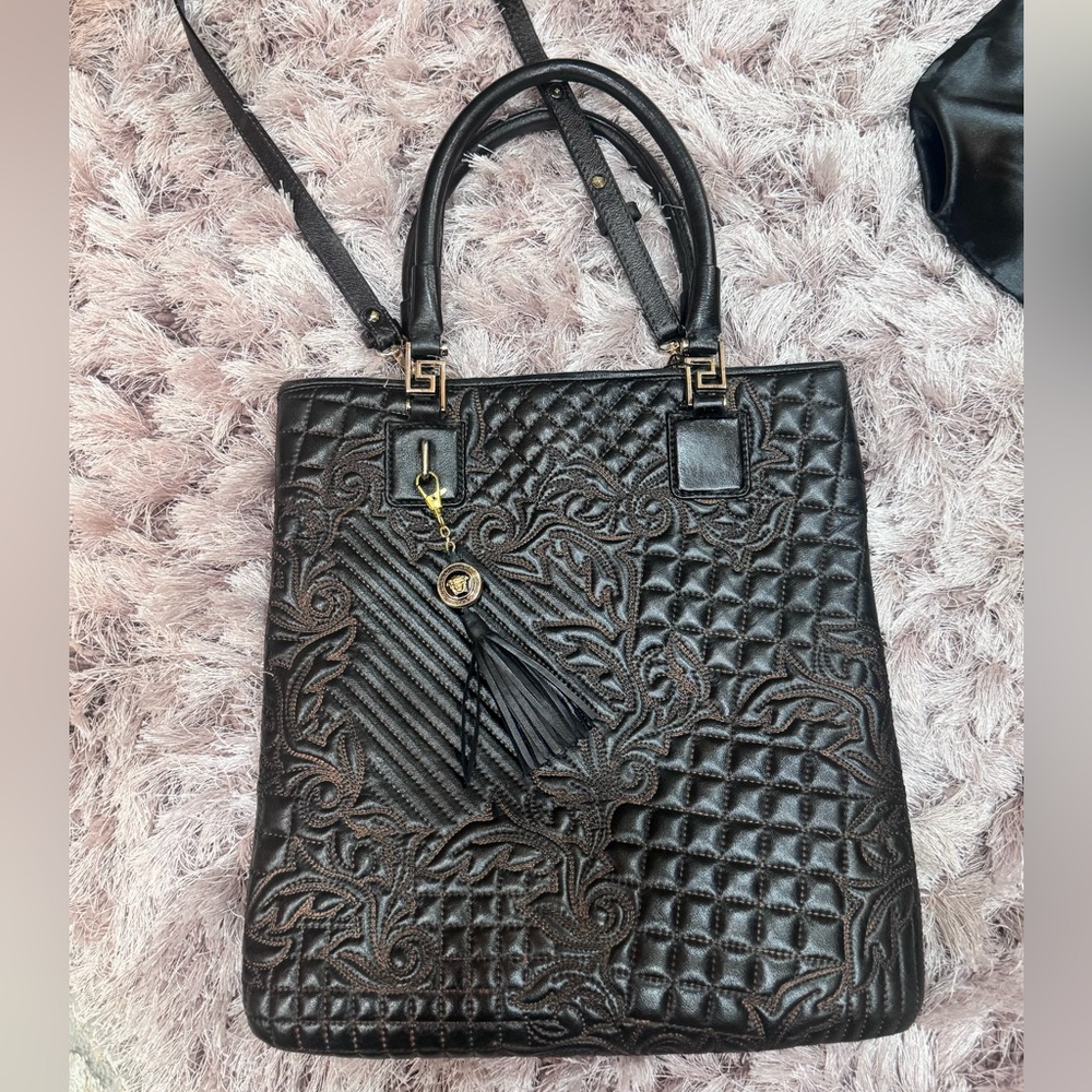 Versace Vanitas Baroque Quilted Tote